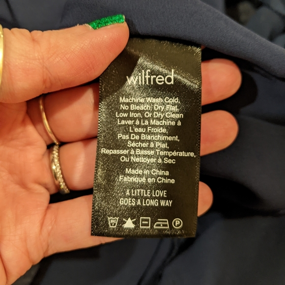 NWOT - XS - Aritzia - Wilfred - Greige Skirt - Navy Blue - Picture 9 of 13